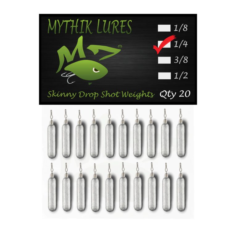Mythik Lures Skinny Lead Drop Shot Weights 1/4 oz